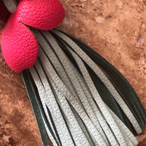 Anthropologie Blooming keychain bag charm leather NWT - Picture 6 of 8